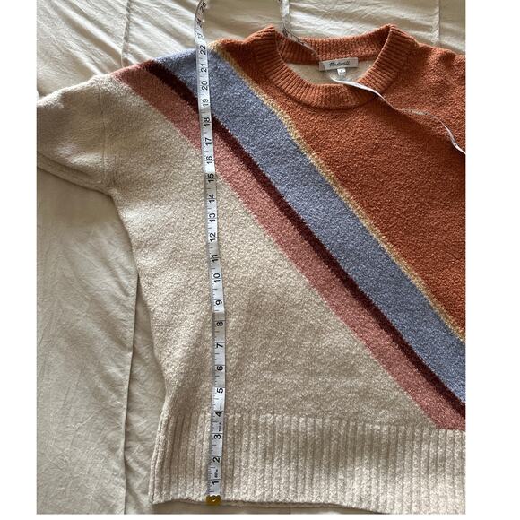 Madewell Striped Lyford Pullover Sweater in Coziest Textured Yarn Small - Picture 8 of 8